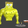 11.png 3D-Datei Muscle Spongebob meme sculpture 3D print・Design für den 3D-Druck zum Herunterladen