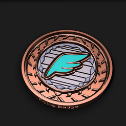 IMG_1402.png STL file Flying Badge Paldea Bombirdier Pokemon Titan・3D printer model to download