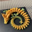 Kristalldrache, bewegliches Flexi-Wackeltier, Druck an Ort und Stelle, Fantasy