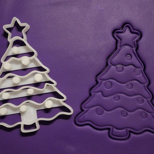 CHRISTMAS TREE COOKIE CUTTER AND EMBOSSER 3D model