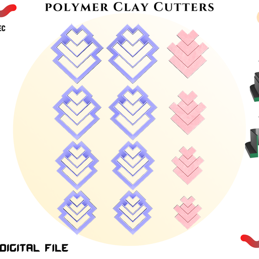 POLYMER CLAY CUTTERS/EULITEC.COM/CC/COPYRIGHTED LICENSE 3D model