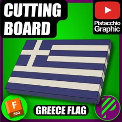 Post-Fusion-G.jpg Cutting Board Greece Flag