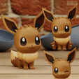 eevee_gleam.png eevee 4 разные модели чиби милый Печать на месте