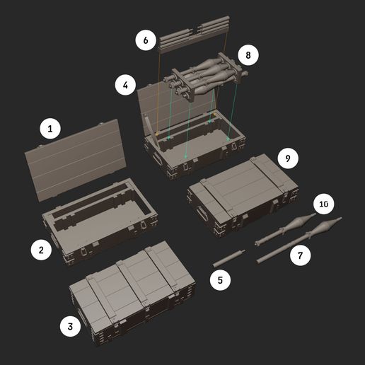 RPG-7 warhead crate
