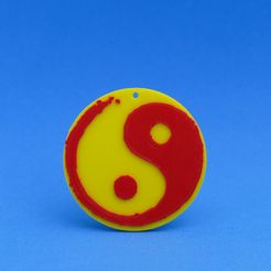 1.jpg STL file Yin Yang Painting Keychain・3D printer design to download