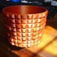 copper-version-on-desk.jpg Square Tile plant flower pot holder