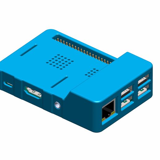 Raspberry Pi B+ Case 3D model preview