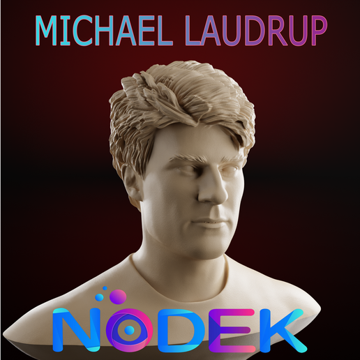 Michael Laudrup Bust - Elegance and Magic on the Field 3D model