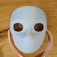 perihelion-moretta-mask-with-pink-ribbon-front-view.jpg Moretta/Servetta Muta - Máscara de mascarada veneciana - Perihelion Prints