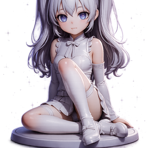 Lunaria – Seated Anime Girl STL
