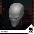 17.png Tête de masque rouge pour figurines de 6 pouces