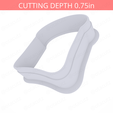 Bread_Slice~2.5in-cookiecutter-only2.png Bread Slice Cookie Cutter 2.5in / 6.4cm
