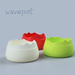 wavepot.jpg Fichier STL wavepot・Modèle à télécharger et à imprimer en 3D