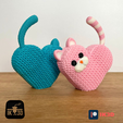 Pic-4.png COEUR TRICOTÉ CHATON / FICHIER COULEUR ET MULTI PARTIES
