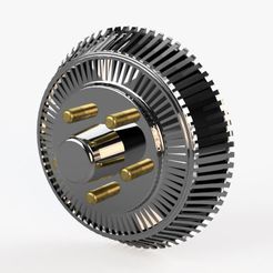 1.jpg STL file HOTROD BRAKE VENT DRUM FOR 1/24 - 1/25 MODEL KIT.・3D printing design to download