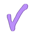 V cover.stl MTV logo LED sign