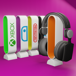render_001.png 5 HEADPHONE TOWER STANDS - VIDEO GAMES