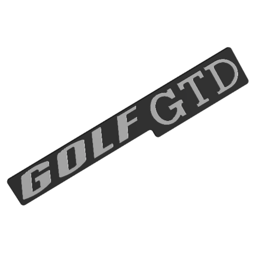 VW VOLKSWAGEN GOLF GTD MK1 REAR EMBLEM