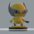 3.jpg 3D Chibi Wolverine-inspirierter Charakter 3D-Druckbares Modell