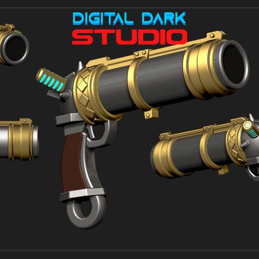 Zap Blaster from Jinx (League of Legends - Arcane) 73mm KEYCHAIN 3D model