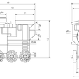 Tims Test Train_Drawing.png Free STL file Tim's Test Train (calibration and test models to help reduce plastic waste)・3D printable model to download