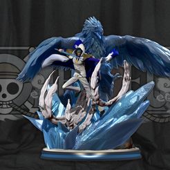covermayb3.jpg 3D file One Piece - Aokiji Kuzan Marine Admiral statue - Blue Pheasant 3D print model・3D printer model to download