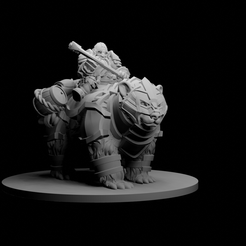 untitlesd.png Free STL file Dwarf Bear Rider・3D printing template to download