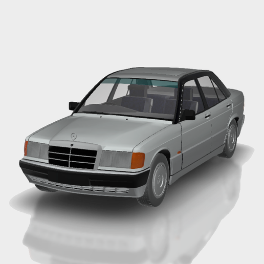 🚗 Mercedes-Benz 190 E 1992・ STL File for 3D printing・Cults
