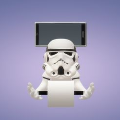 stormy-version-phone.jpg Archivo STL 2 stormy stormtrooper porta papel higienico porta telefono incluso para ender 3・Modelo para descargar y imprimir en 3D