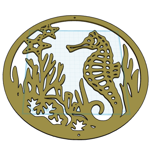 🪞 Le Cheval de Mer・Free STL File for 3D printing and CNC machining ...