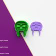 craneo-vampiro-Frontal-Eulitec.png Polymer Clay Cutter Vampire Skull *6 Size *3 Cut Version | Halloween | STL file for 3D printing