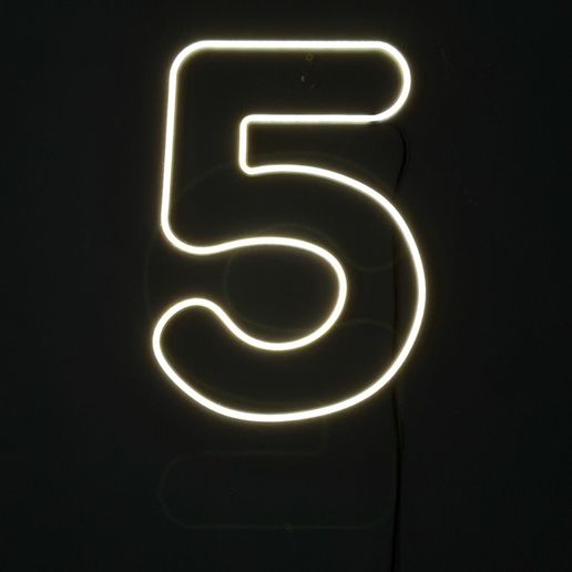 🔢 Neon led sign numbers 40cm・ STL File for 3D printing・Cults