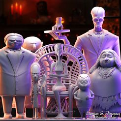1.jpg Fichier STL Famille Addams, mercredi, Merlina, Lurch, Morticia, Pigsley, Oncle Fétide, Gomez Addams Modèle 3D Impression 3D STL・Modèle imprimable en 3D à télécharger, DamianJimenez