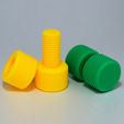 knurling_bolt_nut21.jpg Free STL file Knurling bolt and nut・Design to download and 3D print