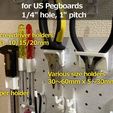1.jpg US Pegboard Tool Holders ( 1/4" hole, 1" pitch )