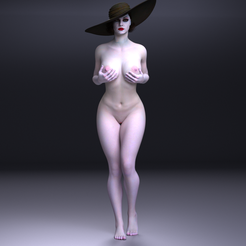 Lady1.png Archivo STL Señora Dimitrescu - Residual Evil・Objeto para impresora 3D para descargar