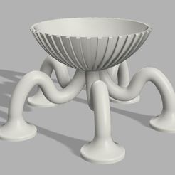 Maceta_con_Tentaculos_v2.jpg STL-Datei Flower Pot with Tentacles kostenlos・Design für 3D-Drucker zum herunterladen