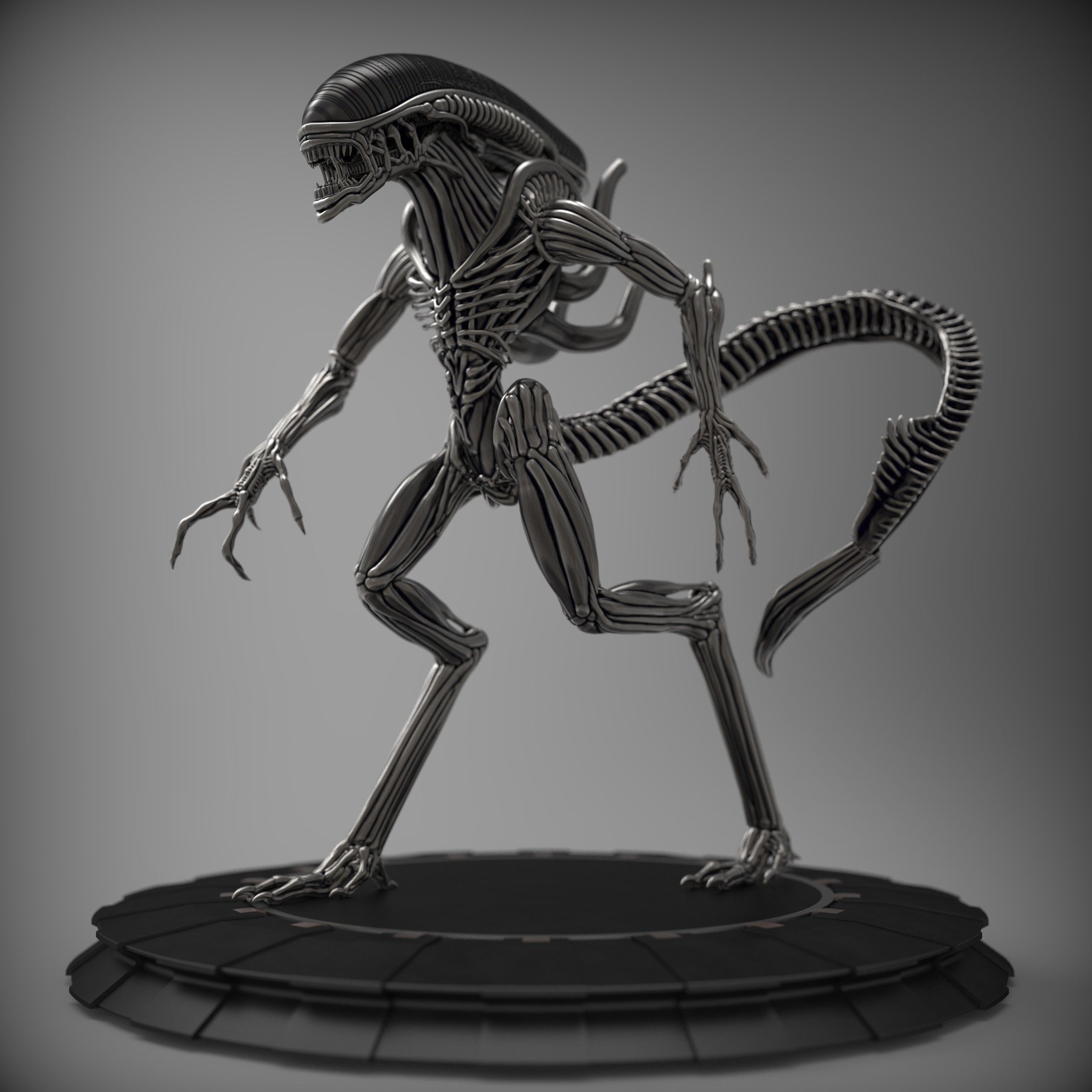 Alien_Pose_2.468.jpg Fichier OBJ Alien Pose・Design pour imprimante 3D à télécharger, Choursair