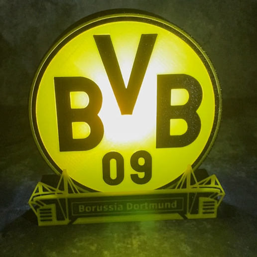 👾 BVB LOGO - SIGNAL IDUNA PARK LIGHTBOX・Free 3MF File for 3D printing・Cults