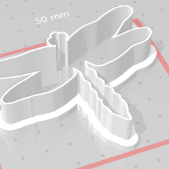 d1.png Файл STL cookie cutter dragonfly・Модель для печати в 3D скачать