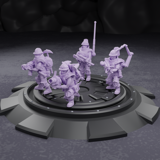 🎲 OPR Miner Uprising: Neophytes - Full Unit・ 3D File for 3D printing・Cults
