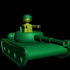 1.png 7 cm PlayMobil with tank and helmet