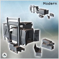 1-PREM.jpg Fourgon moderne avec portes arrière ouvertes et caisses de munitions pour armes (4) - Médiéval Gothique Féodal Ancien Archaïque Saga 28mm 15mm RPG