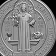 a112.jpg 3D Printed Model of Saint Benedict Medal 1 Side