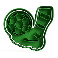 cortante-botin-pelota-stl-galletitas-masas.png STL file football boot and ball cookie cutter cutting stamp - soccer・3D printing idea to download, Argen3D