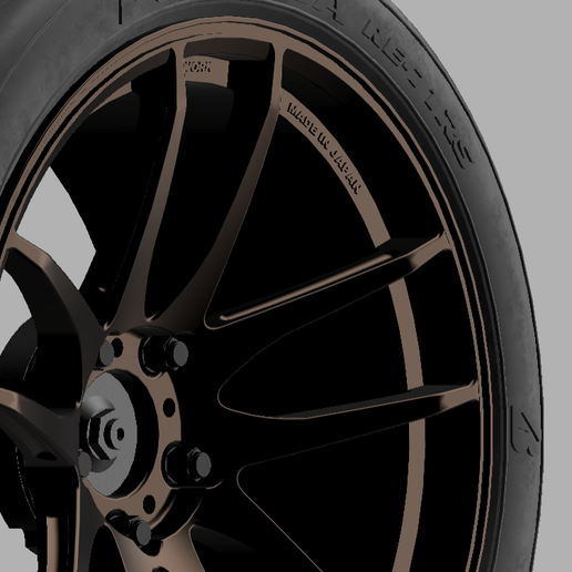 🚗 1/24 19x9.5 Work Emotion CR Shigoku wheels・ 3D File for 3D