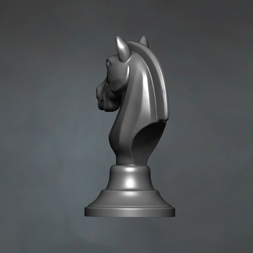 トップス SAPEur Chess Head-Year Of The Horse L 🐎 Horse head chess piece sculpture・ STL File for 3D printing・Cults