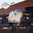 keycap_ASHE.jpg TECLA ASHE - LEAGUE OF LEGENDS - TECLADO MECÂNICO