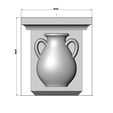 Simple-urn-onlay-decorative-corbel-07.jpg Neoclassical urn corbel and bracket 3D print model