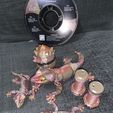 Gecko Crestado Juguete Articulado, Cuerpo Print-In-Place, Cabeza Snap-Fit, Lindo Flexi